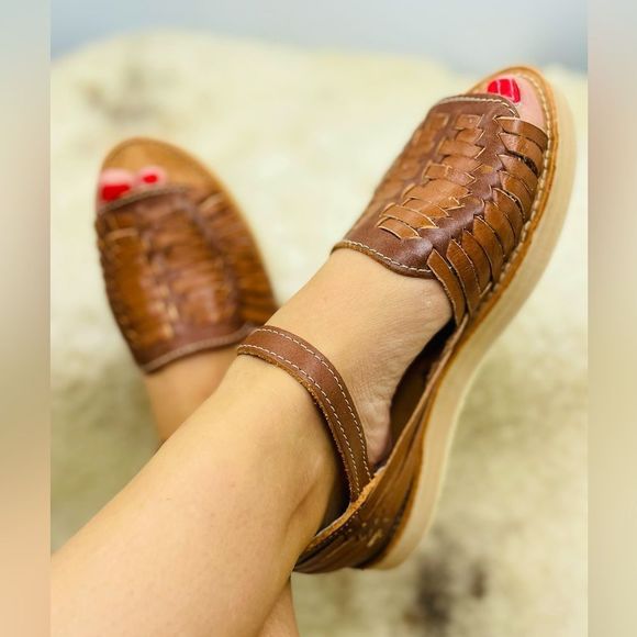 Handmade Open Toe Platforms - Picture 2 of 6